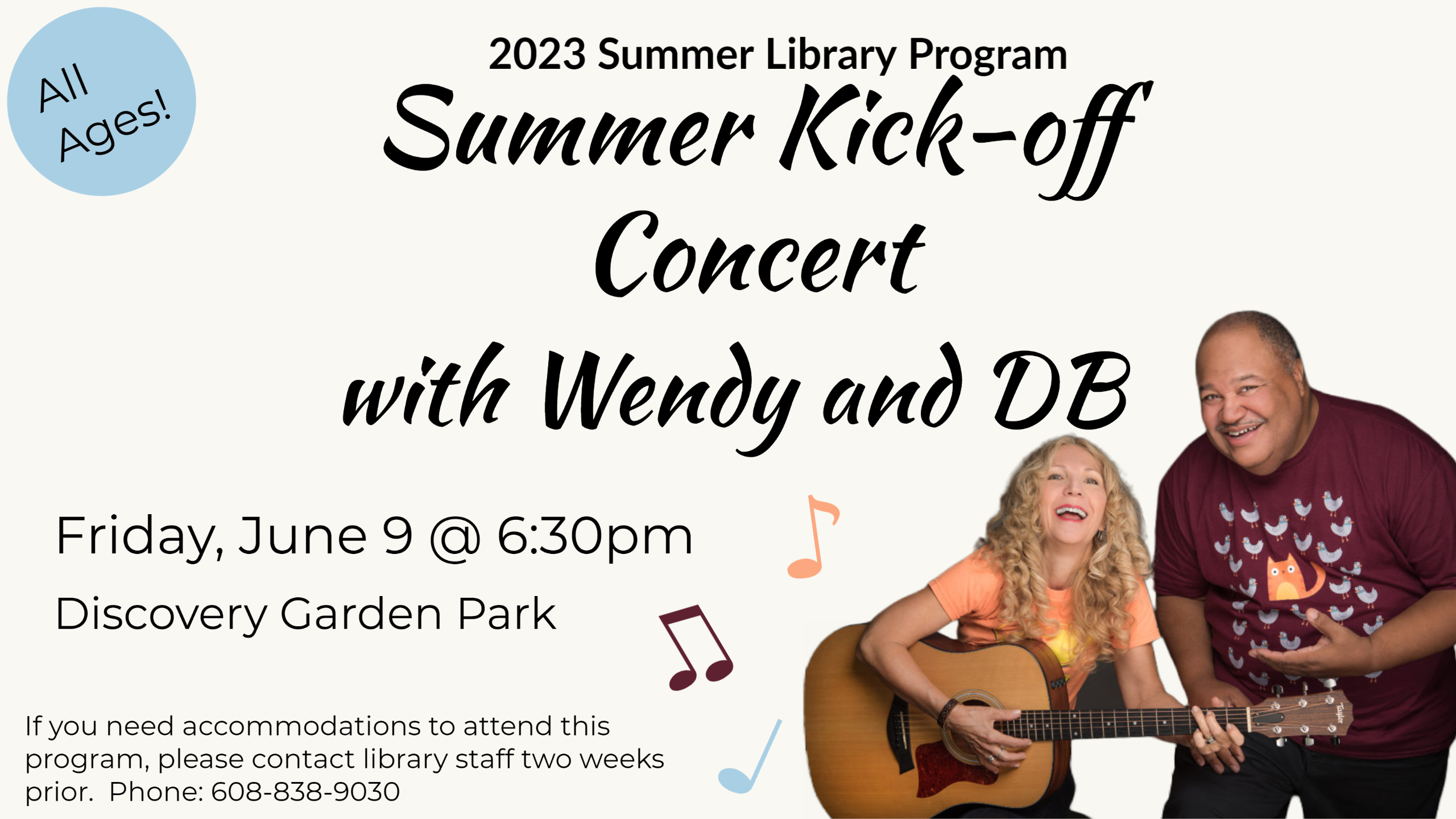 Summer KickOff Concert Wendy & DB E.D. Locke Public Library